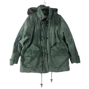 Vintage Brandon Thomas Coat Size large Green multicolor aztec lined Hoodie Jack